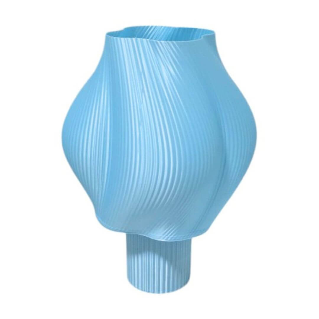 Luminária de Mesa Azul Bebê Linhas Fluidas